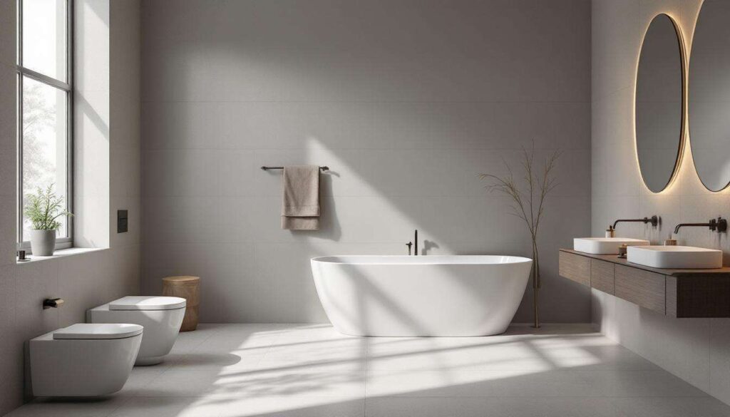 Perché i bagni senza piastrelle fino al soffitto stanno diventando la norma nel 2026