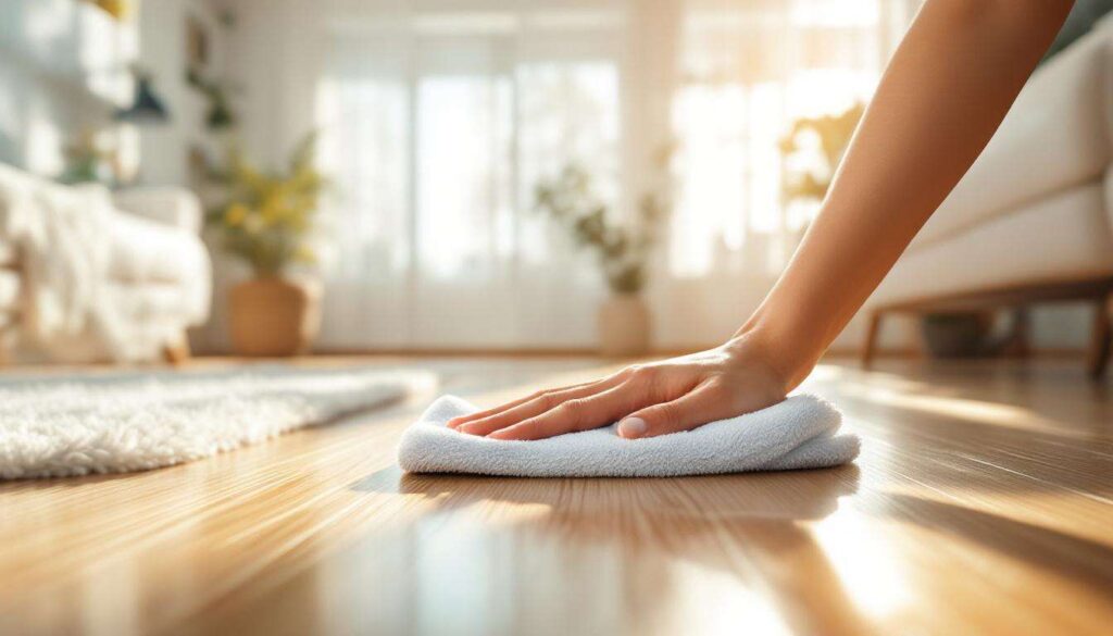 Il metodo del panno in microfibra asciutto per i pavimenti in legno: perché è meglio del mocio