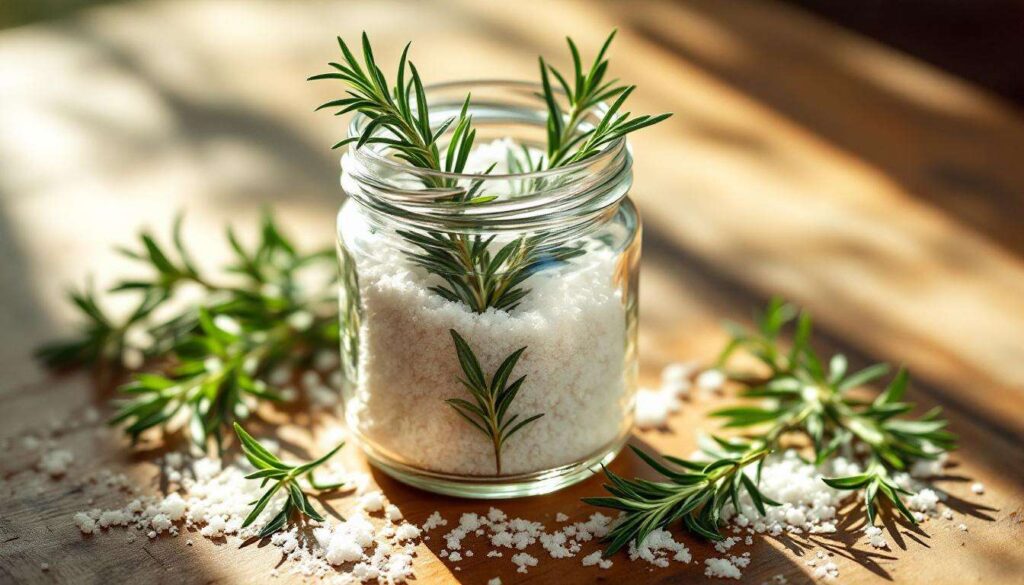 Rosmarino e sale grosso in un barattolo: il profumatore naturale che dura settimane