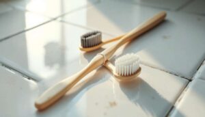 Due spazzolini legati insieme: il trucco per pulire le fughe che semplifica tutto